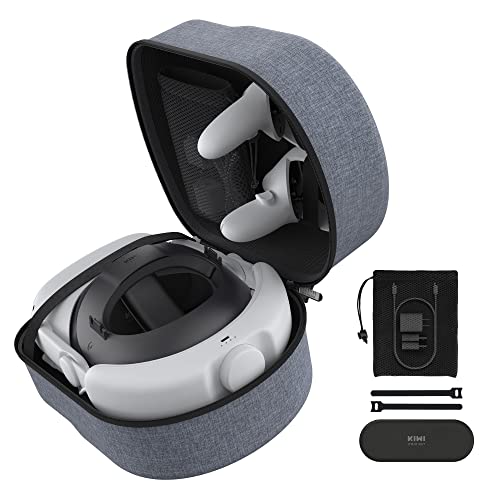 KIWI design Carrying Case Compatible with Quest 2 Accessories Fits Head Straps with Battery Including Lens Protector Cover (Head Strap NOT Included)