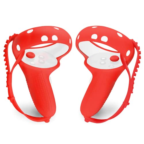 2021 Newest Touch Controller Grip Cover for Oculus Quest 2 Silicone Full Ring Protector Accessories with Adjustable Anti-Throw Backhand Starp and Wrist Hand by X-super Home