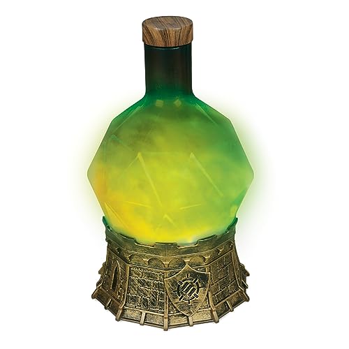 Enhance Gaming Sorcerer's Potion Light with Swirling Mystical Brew - Potion Bottle Mood Light Prop for Tabletop Game Immersion, Playroom, Desk Decor - Soft Glowing Whirling Potion (Green Elixir)