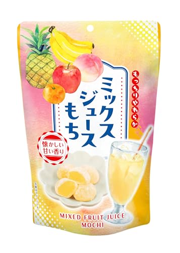 Mix juice Mochi Premium Traditional Japanese Rice Cakes, 130g, Soft Chewy Wagashi Food Sweets Estala