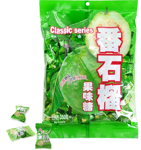 Hongyuan Guava Candy, 12.3 oz (Pack of 1) Asian Fruit Hard Candy, Sweet & Tangy Tropical Flavor, Individually Wrapped for Sharing & Snacking
