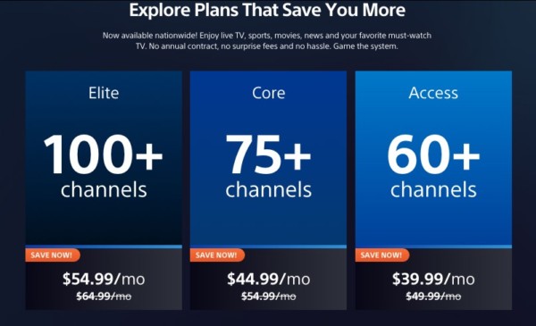 Playstation Vue Channel Packages