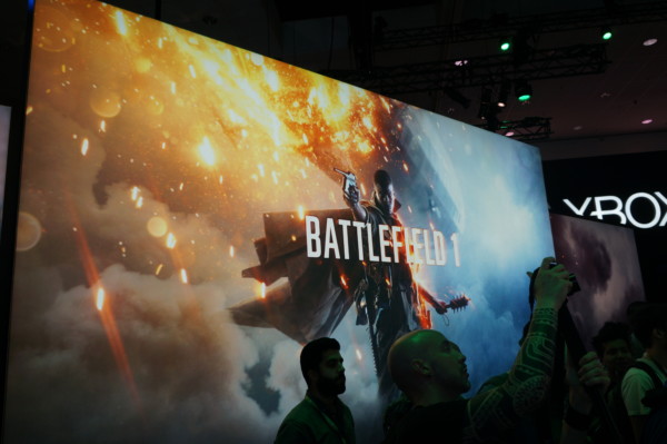 Battlefield 1 lines at the Microsoft Booth