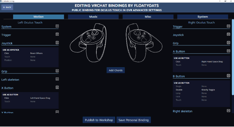 SteamVRSettingsAdvasncedControllerBindings - How to install PlaySpace Mover for SteamVR and use with Oculus Quest 2