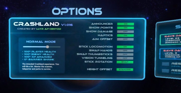 options 1 e1640565404804 - CRASHLAND VR Review