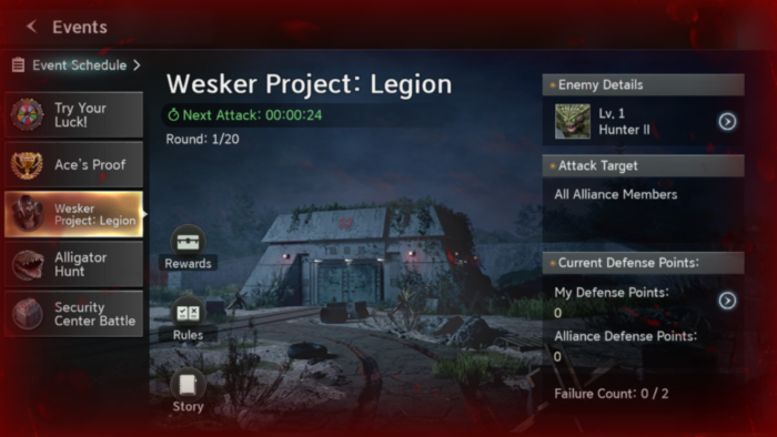 Screenshot 2025.12.11 17.01.44.384 - Resident Evil: Survival Unit Wesker Project: Legion Event Guide